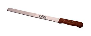 Prime bakers and Moulders Stainless Steel Bread Knife Serrated Teeth Blade Wooden Handle (12 inch)