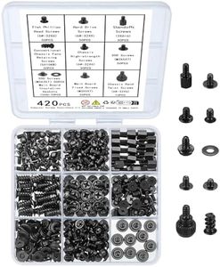 420pcs Computer Screws, Motherboard Standoffs and Screws Kit, Motherboard Screws, Laptop Screws, Computer Case Screws, PC Fan Screws for HDD SSD Screws Hard Drive Computer Fan Replacement Screws