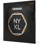 D'Addario Guitar Strings - NYXL Electric Guitar Strings - NYXLS1046 - Unrivaled Strength, Tuning Stability, Enhanced Mid-Range - For 4 String Bass Guitars - 10-46 Regular Light Double Ball End