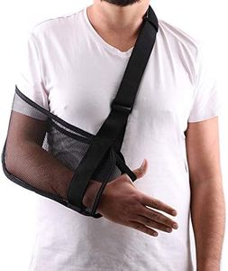 Mesh Arm Shoulder Sling Great Shower Bath Sling Used After Rotator Cuff Shoulder Surgery Arm Brace Support for Men and Women,Black