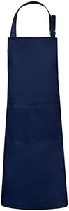 MISEMIYA - DELANTAL HOMBRE MUJER (70mm x 90mm) DELANTAL COCINERO CHEF CAMARERO FRUTERIA LIMPIEZA HOGAR 867 - Azul Marino