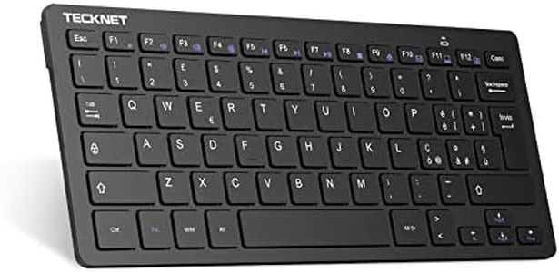 TECKNET Tastiera Wireless PC, Tastiera Senza Fili per Windows e Android Smart TV, Durata della Batteria Molto Lunga, Layout Italiano QWERTY, Silenzioso e Ultra Sottile