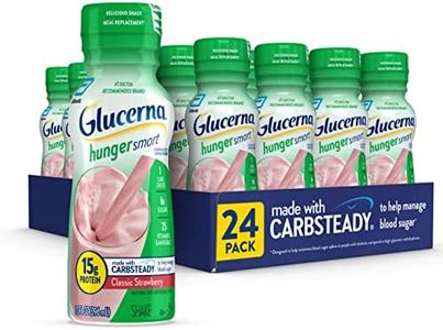 Glucerna Hunger Smart, Diabetes Nutritional Shake, To Help Manage Blood Sugar, Creamy Strawberry, 10 Fl Oz, 24 Count