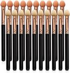 UorPoto Eyeshadow Applicators Double Sided Sponge Tip Foam Reusable，20Pcs Professional Organic Long Handle Washable Makeup Eye Shadow Brush Set