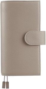 Ox Knight Leather Cover for Hobonichi Weeks/Weeks Mega - with Pen Loop, Card Slots, Back Pocket, and Bookmarks (Taupe)