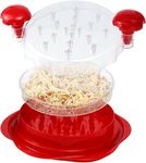 Chicken Shredder Large Chicken Breast Shredder Tool Twist with Brush&Fork, Visible Meat Shredder Machine, Strong Anti-Slip Strip, Ergonomic Handle, BPA Free, Suitable for Pork Beef Chicken (Red)