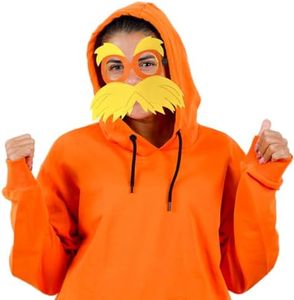 Luvfamday Yellow Mustache and Eyebrows Cosplay Costume Accessories Funny Party Favors Men Women (Yellow Mustache and Eyebrows Mask)