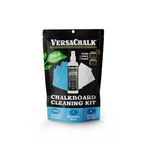 VersaChalk 100% Natural Chalkboard Cleaner Spray and Eraser Kit (250 mL) - Remove Liquid Chalk Marker Ink from Chalk Board Signs, Whiteboard, Dry Erase Marker Board, and Blackboard