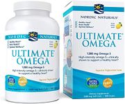 Nordic Naturals Ultimate Omega 3 Fish Oil Softgels | Omega 3 1280 Mg EPA & DHA Supplement For Men & Women | High-Potency Omega 3 Fish Oil Supplement | Lemon Flavour Fish Oil 180 Softgels