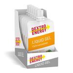 Dextro Energy Energy Gel | 6 Pack | High Carb Gel with 28g of Carbohydrates| Liquid Burst of Energy | Non-Sticky Energy Gel Orange |For Running or Cycling | Vegan