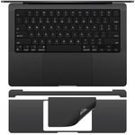 CaseBuy Palm Rest Protector Vinyl Skin Stickers(3 in 1) for 2023 MacBook Pro 14 inch M3 Pro/Max A2918 A2992 with Touch-ID Scratch-Resistant Keyboard Cover -Space Black