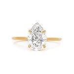 1/2/3 CT Pear Shaped Moissanite Eng