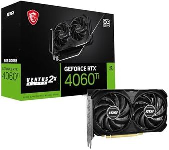 MSI RTX 4060 Ti 8GB VENTUS 2X BLACK E1 OC PCIe Graphics Card