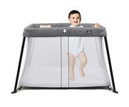 Babylo Liteway Lightweight Travel Cot - Grey Mélange