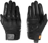 Furygan JET D3O EVO - Men's Motorcycle Gloves - 100% Leather Palm - Comfort - Summer Gloves - Breathable & Light - Compatible Screens - Touch Screen, Black