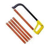 Kamal Agrotech Heavy Duty Hand Saw, 12 inch Hacksaw Frame, 5 Blades, Excellent Build Quality, Heavy Handle