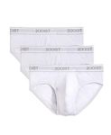 2(X)IST Mens Essential Cotton No Show 3-Pack Briefs, White New Logo, Medium US