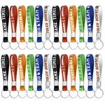 MIAHART 30 Pieces Silicone Football Keychains with Motivational Quotes Football Gifts for Boys Girls Teens Adults Football Theme Party Supplies, 6 Styles