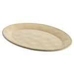 Rachael Ray Cucina Dinnerware 10-Inch x 14-Inch Stoneware Oval Platter, Almond Cream