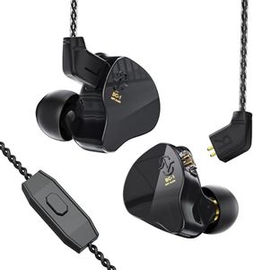 Yinyoo CCZ Melody in-ear-monitor 1BA 1DD auricolari Hifi, auricolari in-ear leggero di basso profondo IEM cuffie con cavo 4N OFC per musicista/batterista/bassista(Nero, con microfono)