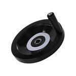 Othmro Back Ripple Hand Wheel w Revolving Handle 18mm Hole Diameter 1PCS Esay to Machining for Lathe Milling Machine