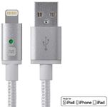 Monoprice Apple MFi Certified Lightning to USB Charge & Sync Cable - 3 feet - White - Luxe Series