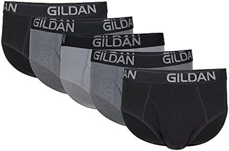 Gildan Men's Underwear Cotton Stretch Briefs, 5-Pack, Black Soot/Heather Dark Grey/Grey Flannel (5-Pack), XX-Large