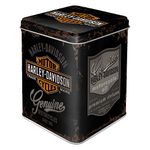 Nostalgic-Art Harley-Davidson-Logo-Gift Idea for Bikers, Storage for Loose Tea Bags, Vintage Design, 100 g