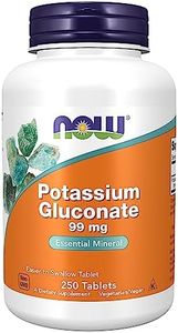 Now Foods, Potassium Gluconate, 99mg, 250 Vegan Tablets, Lab-Tested, Gluten Free, Soy Free, Vegetarian, Non-GMO