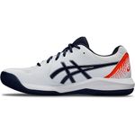ASICS Men's Gel-Dedicate 8 Clay Sneaker, White/Blue Expanse, 10 UK
