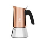 Bialetti - New Venus Induction, Stovetop Coffee Maker, Suitable for all Types of Hobs, 18/10 Steel, 4 Cups (5.7 Oz), Aluminum, Copper,Silver