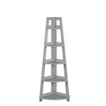 RiverRidge Amery 5-Tier Corner Ladder Shelf, Gray