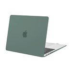 MOSISO Compatible with MacBook Air 13 inch Case M1 A2337 A2179 A1932, Protective Hard Shell Cover Compatible for MacBook Air M1 Case 13.3 inch 2021 2020 2019 2018 Retina Touch ID, Midnight Green