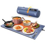 DoubleCare Silicone Heating Mat for Food, 2024 New Electric Heating Tray Roll up with 3 Temperature Settings, Portable Fast Heating Mat for Parties, Buffets Party, Restaurants, Home Everyday Use