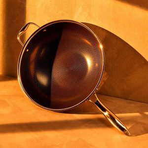 HexClad Hybrid Nonstick Wok 30cm – Induction Ready, Dishwasher Safe