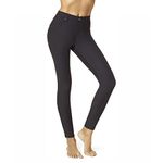 HUE Women's Essential Denim Leggings, Black, X-L Plus