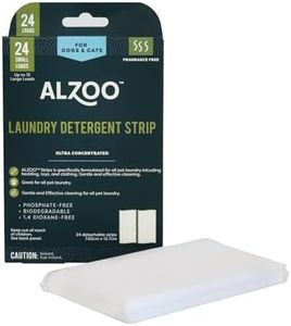 ALZOO Laundry Detergent Strips For Pet Laundry, Removes Dirt, Odors and Stains, Fragrance Free, 12 Sheets