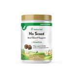 NaturVet - No Scoot for Dogs - 120 Soft Chews - Plus Pumpkin - Supports Healthy Anal Gland & Bowel Function - Enhanced with Beet Pulp, Flaxseed & Psyllium Husk