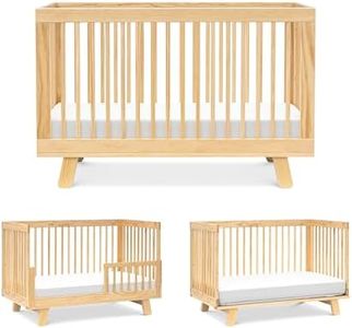babyletto Hudson 3-in-1 Convertible Baby Crib with Toddler Bed & Daybed Conversion - Easy to Assemble - GREENGUARD Gold Certified w/ 4 Adjustable Mattress Heights - Natural