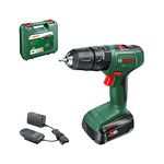 Bosch Home and Garden Cordless Hammer Drill EasyImpact 18V-40 (1 Battery 2.0 Ah, 18 Volt System, in Carrying case)