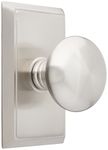 Providence Door Set with Round Brass Knobs Passage in Satin Nickel. Doorsets.