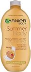 Garnier Summer Body Gradual Tan Moisturiser Light 250ml, For A Radiant, Sun Kissed Glow, Suitable For Face & Body, 24 Hour Hydration & A Natural Even Tan, Fast Absorption, Vegan Formula