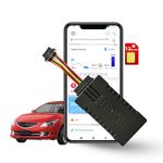 FETACA 4G Wired GPS Tracker for Cars, Bikes, and Trucks Real-Time Tracking with Fuel Sensor, SOS Alarm, Remote Engine Cut-Off | App Access with Free 12 Month 4G SIM Data and Software Subscription