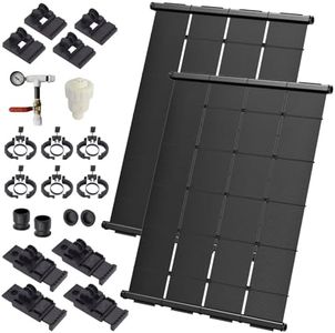 Industrial Grade DIY Solar Pool Heater System Kit - Advanced Strapless Mounting Design - Superior Durability & Longevity (2-4'x10.5' / 84 Square Feet)