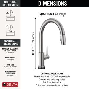 Delta Trinsic Touch Kitchen Faucet – Arctic Stainless Steel
