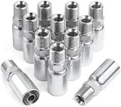 12Pack 1/4" Hydraulic Hose Fitting-1/4" Hose x 1/4" NPTF Male Pipe Thread Hydraulic Hose End Crimp Fitting Compatible with Dayco Weatherhead U-Series …