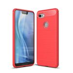 CruzerLite Case for Google Pixel 3 XL Case, Flexible Slim Case with Leather Texture Grip and Shock Absorption TPU Cover for Google Pixel 3 XL (Red)