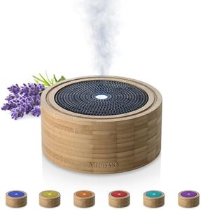 medisana | AD 625 | Diffusore d'aromi | Bambù | Fresco per ambienti | Deodorante aria | Lampada profumata con timer | Fragranza ambiente elettrico | Oli essenziali | Luce wellness in 6 colori | 100 ml