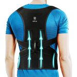 Sifoz Free Size Posture Corrector For Men And Women Back Support Belt Back Pain Back Straight And Shoulder Support Belt (Universal Size), Neoprene