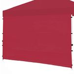 Canopy SunWall, 10x10ft Pop Up Canopy Sidewall for Instant Canopy Tent Gazebos, 1 Pack Sidewall Only Red